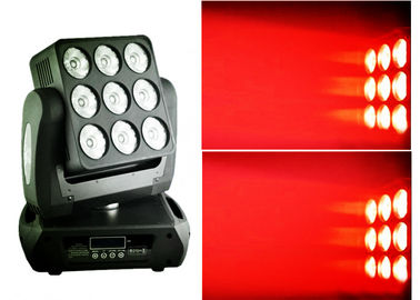 Nachtclub die Hoofd LEIDENE Lichte/Geleide Matrijsrgbw Kleur bewegen die 9pcs * 10W mengen