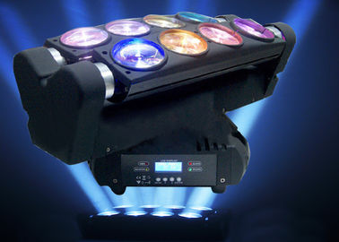De Verlichting die van DJ van de discopartij de Hoofd LEIDENE van Cree van Spinlichten Multikleur van 8x10W RGBW beweegt
