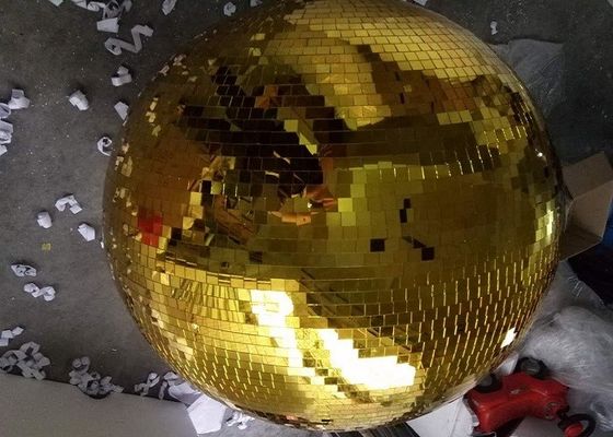 120CM steekt het Gouden de Discostadium van de Spiegelbal Roterende Bal aan