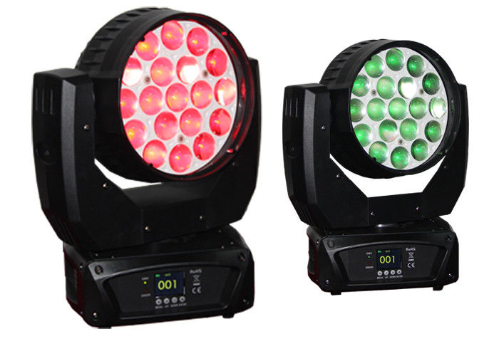 540°Pan 270°Neiging 19pcs 12W RGBW 4in1 LED Bewegend hoofdlicht Zoom Was Bewegend hoofdlicht