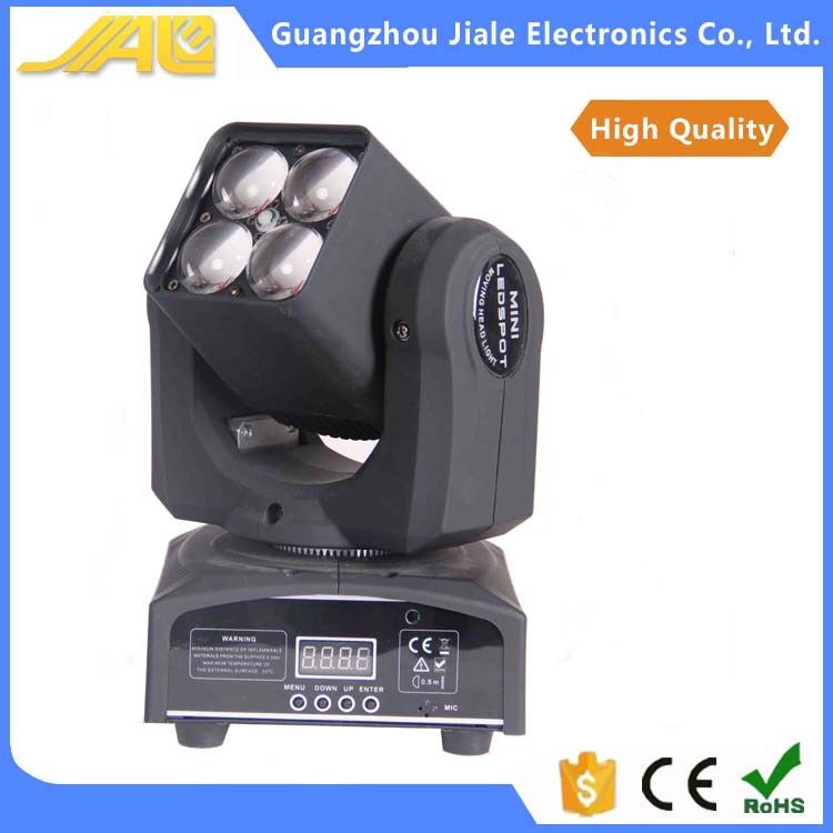 Nieuwe 4pcs 10w 4in1 leidde de Mini Bewegende Hoofd Lichte Lichten van DJ van het Wasgezoem Lichte