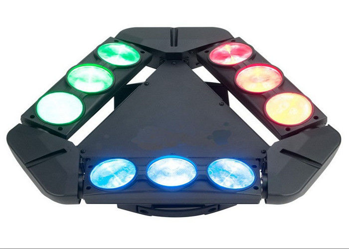 De Spinstraal die van DMX512 100w Hoofdverlichting 9 Hoofdenlichten AC 110-240V 50-60HZ bewegen