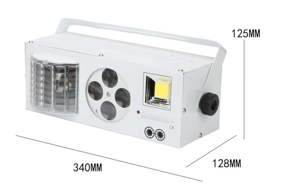 Het kleurrijke 4 in1-Effect Flitslicht AC100 van de Laserstroboscoop - 240V 40W
