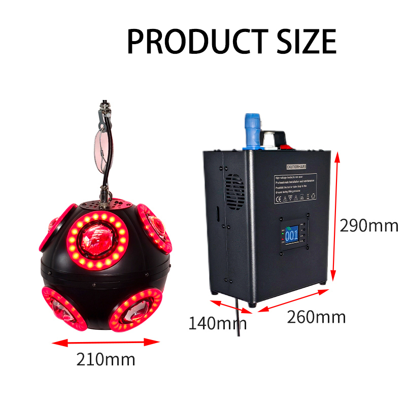 3m DMX Winch RGB open bal LED Kinetische bal