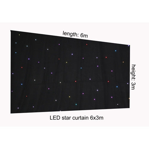 RGB 6 x 3m van de LEIDENE het Gordijn Sterdoek, de Ster Lichte Gordijnen van het Achtergrondstadium voor Stadiumachtergrond